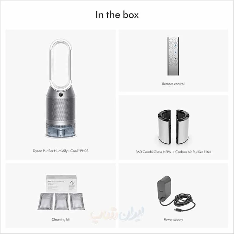 Dyson PH03 دستگاه تصفیه+مرطوبکننده و خنک کننده هوا دایسون