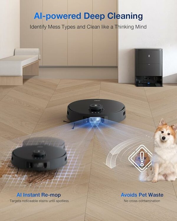 شناسایی هوشمند لکه‌ها با AI Instant Re-mop DEEBOT T30S PRO