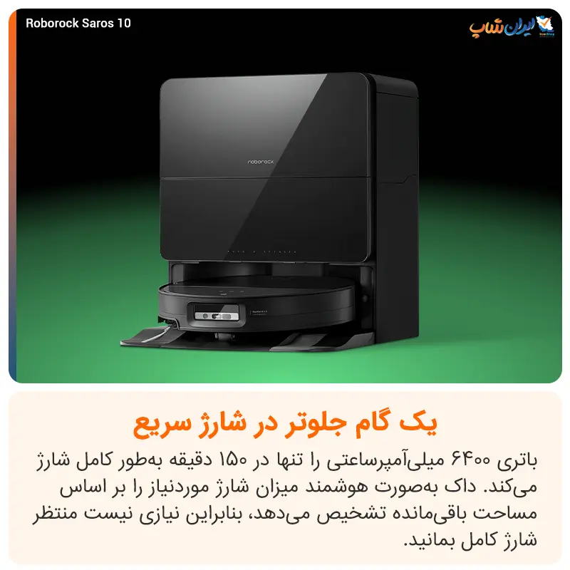 ایستگاه داک هوشمند جارو رباتیک Saros 10