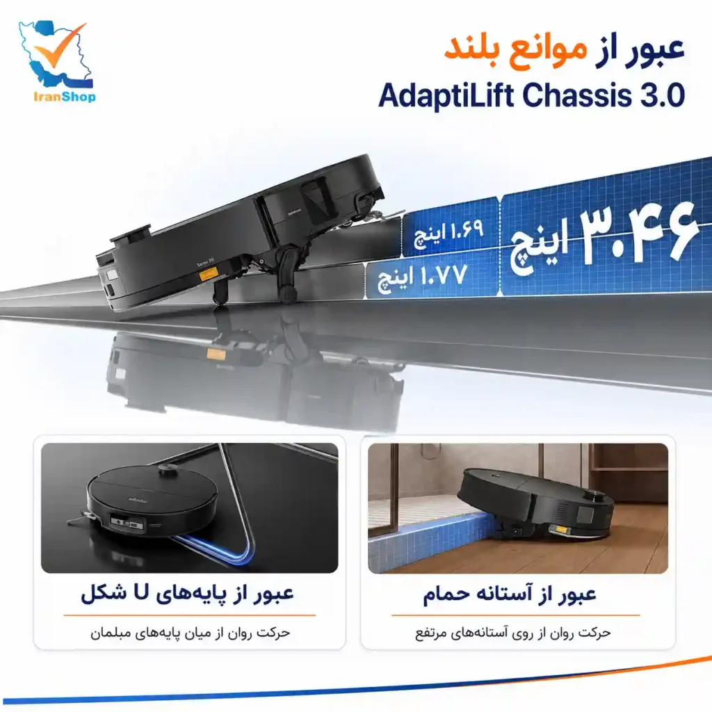 عبور از آستانهها تا 6 سانتیمتر با جارو رباتیک دریم L50 Ultra