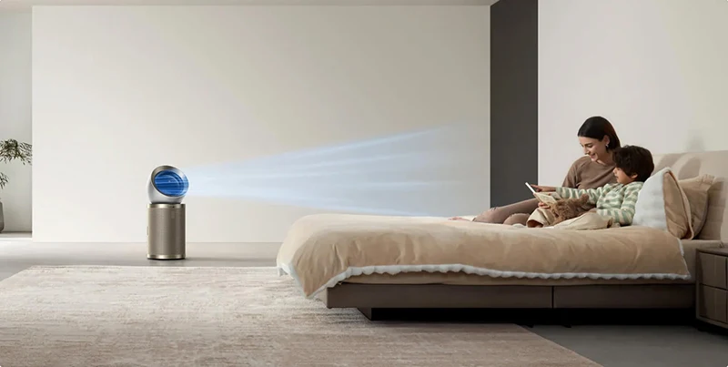 حالت Comfort دستگاه تصفیه هوا دریم PM20 در اتاق خواب